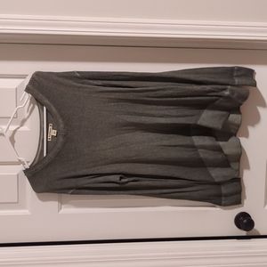 Green worn look light-weight sweater